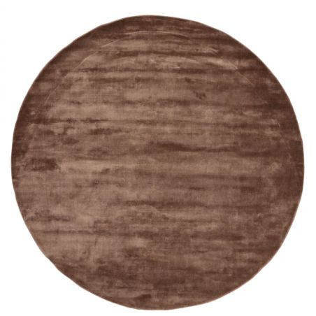 Tapis rond Lucens Ambre en viscose