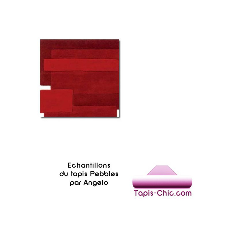 Tapis Original rouge Pebbles par Angelo